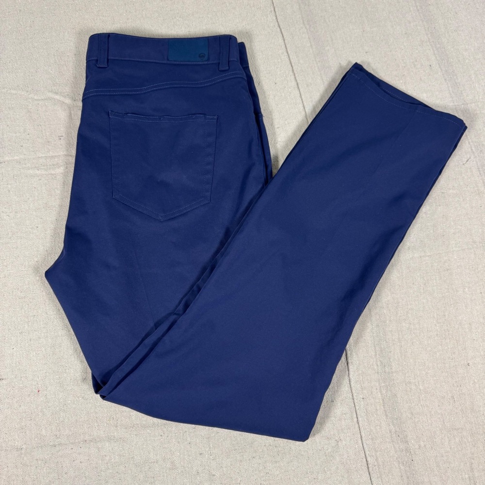 Peter Millar eb66 Performance Pants Mens 36x32 Navy Golf Chino ME0EB66FB